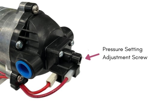 12V pump pressure switch adjustment screw location